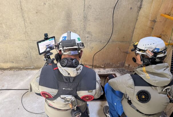 球体ドローン「ELIOS 3」を活用した下水道点検を明石市で実証
