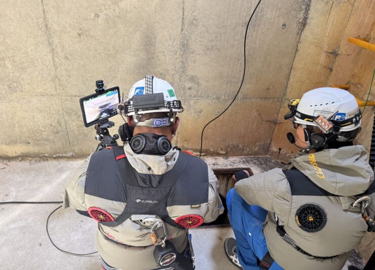 球体ドローン「ELIOS 3」を活用した下水道点検を明石市で実証